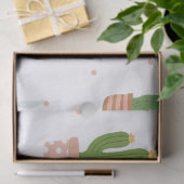 Schattige cactuspatroon tissuepapier (Geschenk)