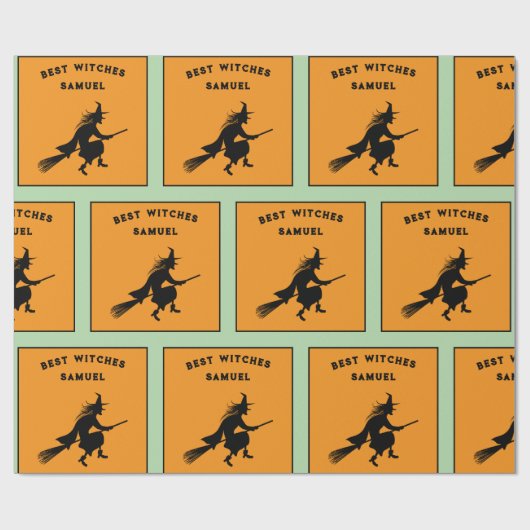 Schattige cadeau Halloween Verjaardag Grappig Cadeaupapier (Vlak)