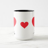 Schattige Cadeau Script Love You Big Red Heart Cof Mok (Midden)