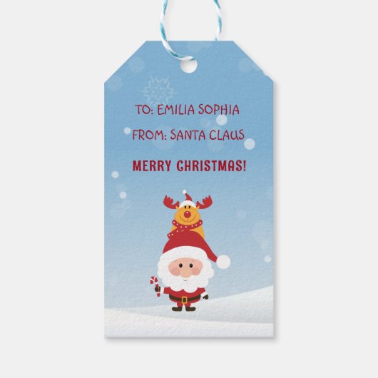 Schattige cadeau van Sinterklaas voor kinderen, Ru Cadeaulabel (Achterkant)