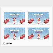 Schattige cadeau van Sinterklaas voor kinderen, Ru Rechthoekige Sticker (Vel)