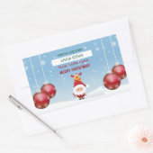 Schattige cadeau van Sinterklaas voor kinderen, Ru Rechthoekige Sticker (Envelop)