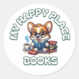 Schattige cadeau voor mensen die van boeken en lez ronde sticker