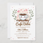 Schattige Cafe Bebe Baby is het brouwen van koffie Kaart (Voorkant)
