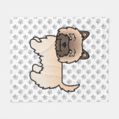 Schattige Cairn Terrier Cartoon Hond Fleece Deken (Voorkant (Horizontaal))
