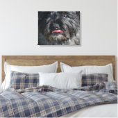 Schattige Caïro Terrier Canvas Afdruk (Insitu (Slaapkamer))