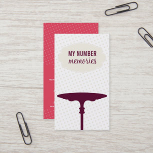 SCHATTIGE CAKE STAND modern polka dot meloen ivoor Visitekaartje