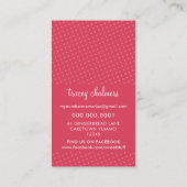 SCHATTIGE CAKE STAND modern polka dot meloen ivoor Visitekaartje (Achterkant)