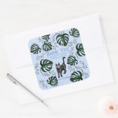 Schattige Calavera Cats Kids Verjaardagsfeestje Fa Vierkante Sticker (Envelop)