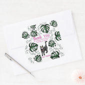 Schattige Calavera Cats Kids Verjaardagsfeestje Fa Vierkante Sticker (Envelop)