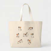 Schattige Calico Cat-Canvas tas (Voorkant)