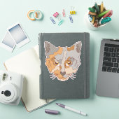 Schattige Calico Kat Sticker (iPad Cover)