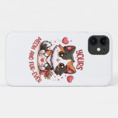 Schattige Calico Kat Valentijnsdag Case-Mate iPhone Case (Achterkant (horizontaal))