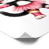 Schattige Calico Kitten Ballerina in Roze Tutu Poster (Hoek)