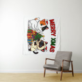 Schattige Calico & Siamese Kitten Geschenk Wandkleed (In Situ (horizontaal))