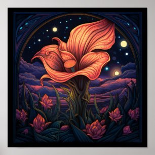 Schattige Calla Lily Bloem Voor Natuurliefhebber L Poster