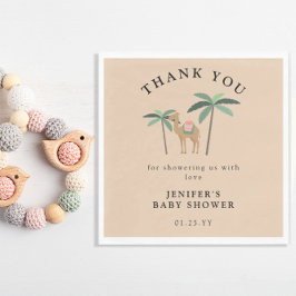 Schattige Camel Baby shower Papier Servet. Servet