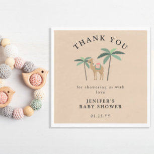 Schattige Camel Baby shower Papier Servet. Servet