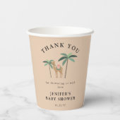 Schattige Camel Desert Theme Baby shower Papieren Bekers (Achterkant)