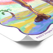 Schattige Camel gepersonaliseerd partycentrum Poster (Hoek)