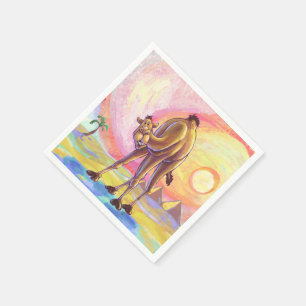 Schattige Camel Party Center Servetten