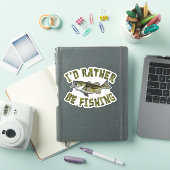 Schattige Camo Ik ben liever GEVIST Bass Fish Sticker (iPad Cover)