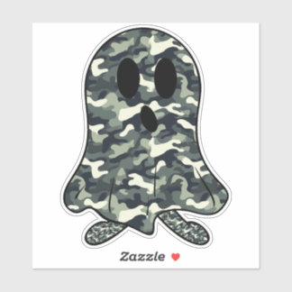Schattige camouflage Halloween Ghost Sticker