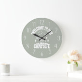 schattige camper welkomstwoord grote klok (Huis)