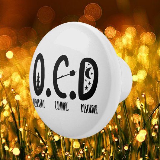 schattige camper-woordkunst keramische knop