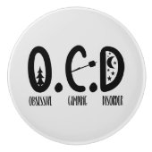 schattige camper-woordkunst keramische knop (Voorkant)