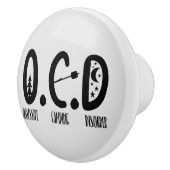 schattige camper-woordkunst keramische knop (Rechts)