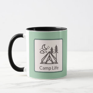 Schattige Camping / Buitenshuis Koffiemok ga een Mok
