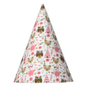 Schattige Camping Woodland Dieren Patroon Feesthoedjes (Voorkant)