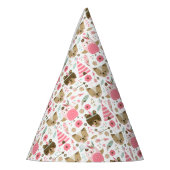 Schattige Camping Woodland Dieren Patroon Feesthoedjes (Links)