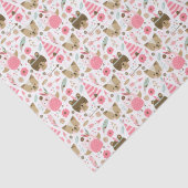 Schattige Camping Woodland Dieren Patroon Tissuepapier (Detail)