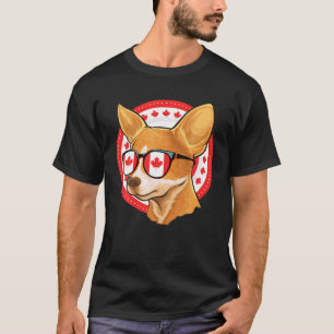 Schattige Canadese Chihuahuahonden Esdoornblad Can T-shirt