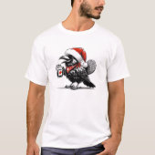 Schattige Canadese kerstraaf T-shirt (Voorkant)