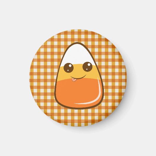Schattige candy corn Halloween Magneet (Voorkant)