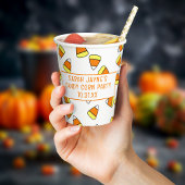 Schattige Candy Corn Pattern Halloween Party Paper Papieren Bekers
