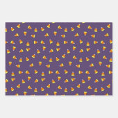 Schattige Candy Corn Pattern Trio Wrapping Papierv Inpakpapier Vel (Voorkant 3)