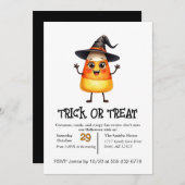 Schattige Candy Corn Trick Or Treating  Kaart (Voorkant / Achterkant)