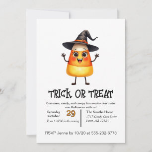 Schattige Candy Corn Trick Or Treating  Kaart