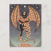 Schattige Candy Vleermuis Halloween Briefkaart (Voorkant)