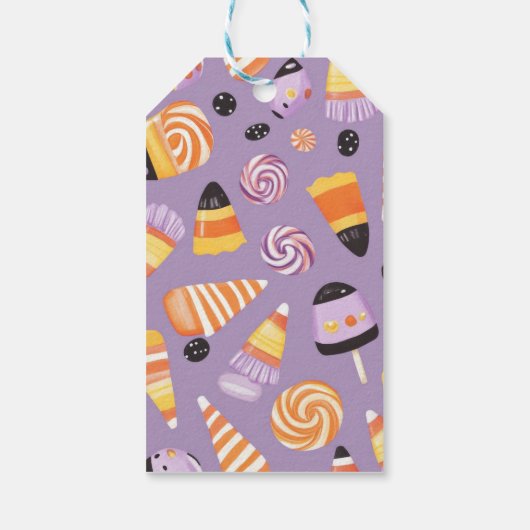 Schattige candycornpatroon cadeaulabel (Achterkant)