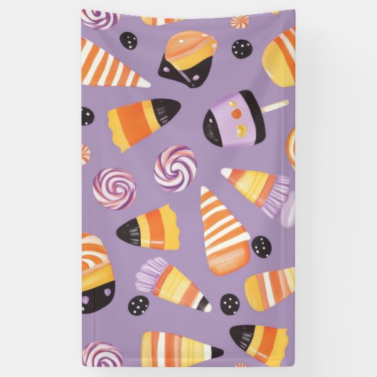 Schattige candycornpatroon spandoek (Verticaal)