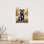 Schattige Cane Corso Dog Art Print Poster (Keuken)
