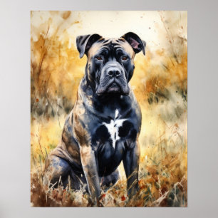 Schattige Cane Corso Dog Art Print Poster