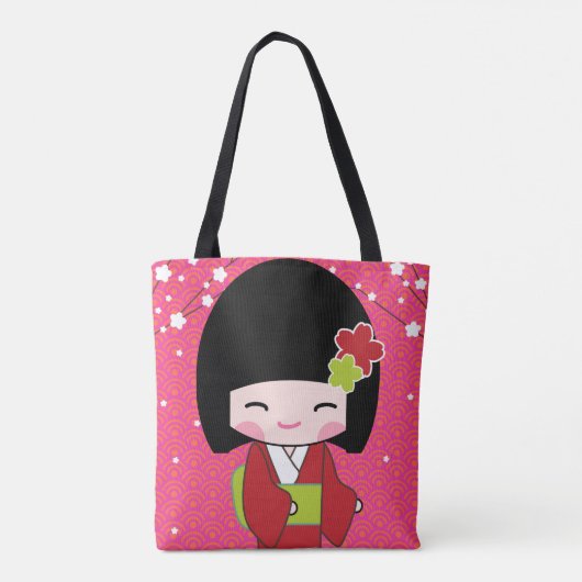 schattige canvas tas kawaii (Achterkant)