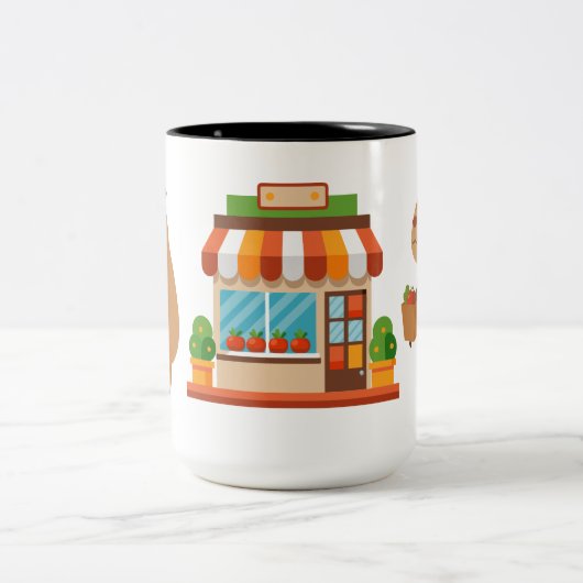 Schattige capibara-mok tweekleurige koffiemok (Center)