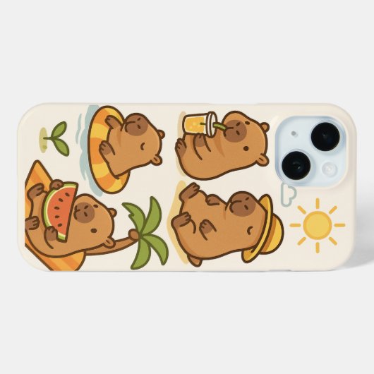 Schattige capibara's Case-Mate iPhone case (Achterkant (horizontaal))